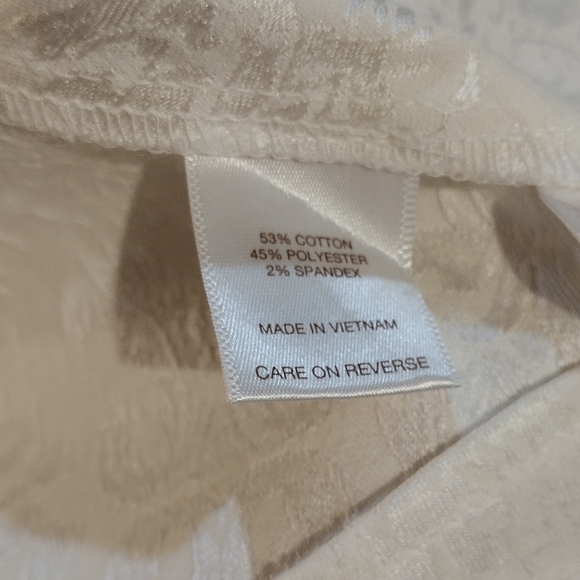 NWT EVA MENDES New York & Company  Sleeveless White Jacquard Dress - Size 16 - Picture 7 of 7